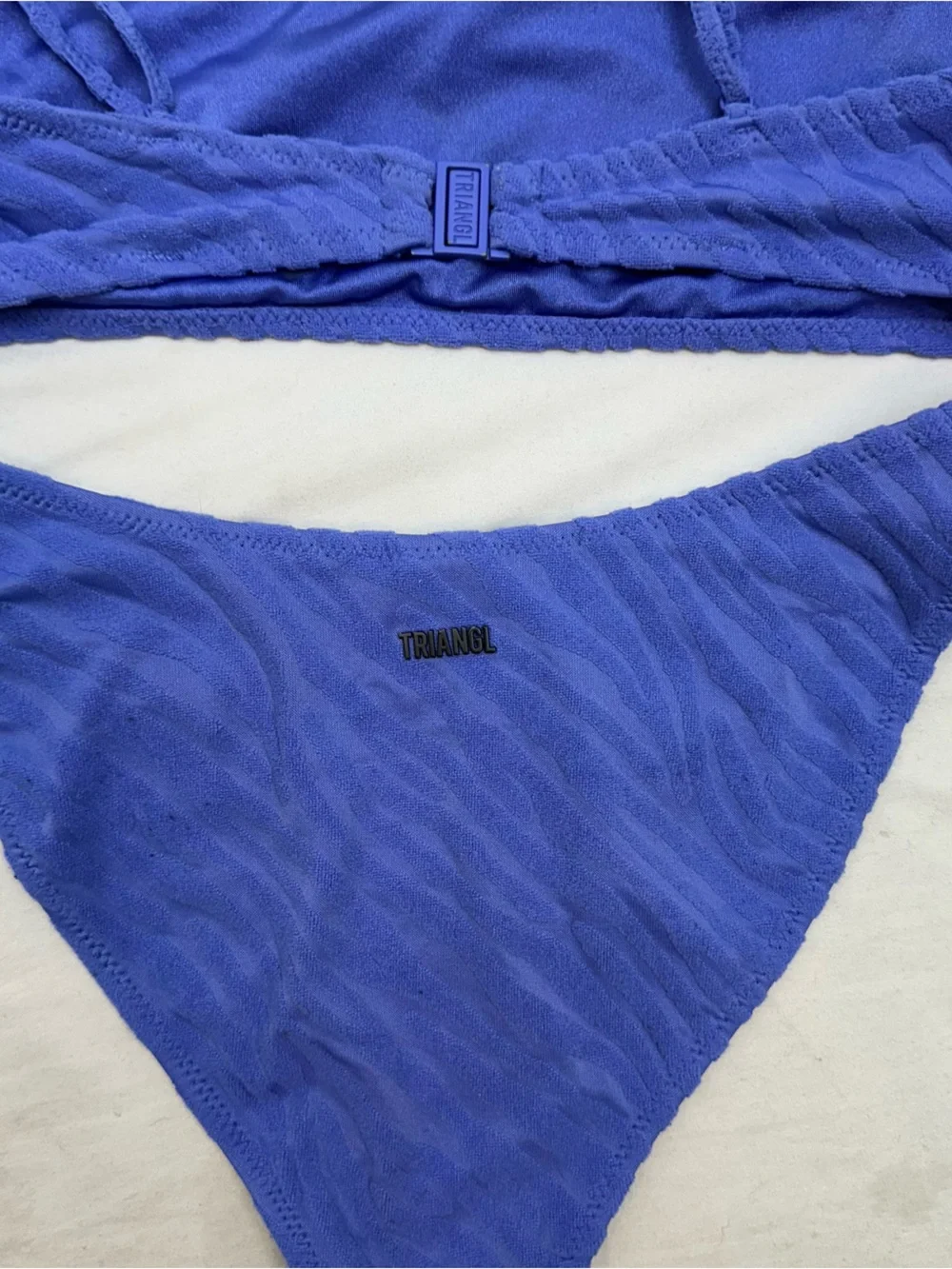 triangl swimwear purple Textured Bikini Two-Piece